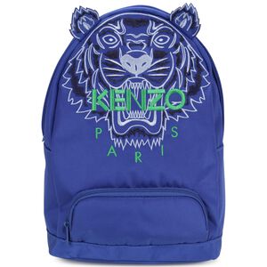 حقيبة ظهر بشعار النمر باللون الأزرق للأولاد 