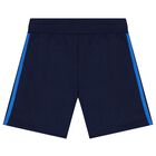 White & Blue Logo Shorts Set, 2, hi-res