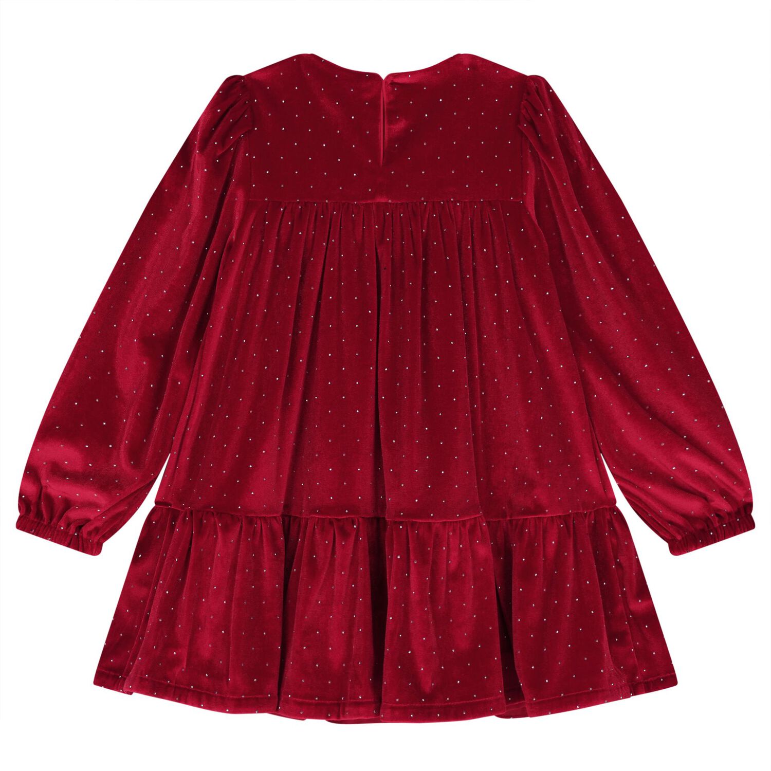Girls Red Sparkle Velvet Dress Set, 2, hi-res
