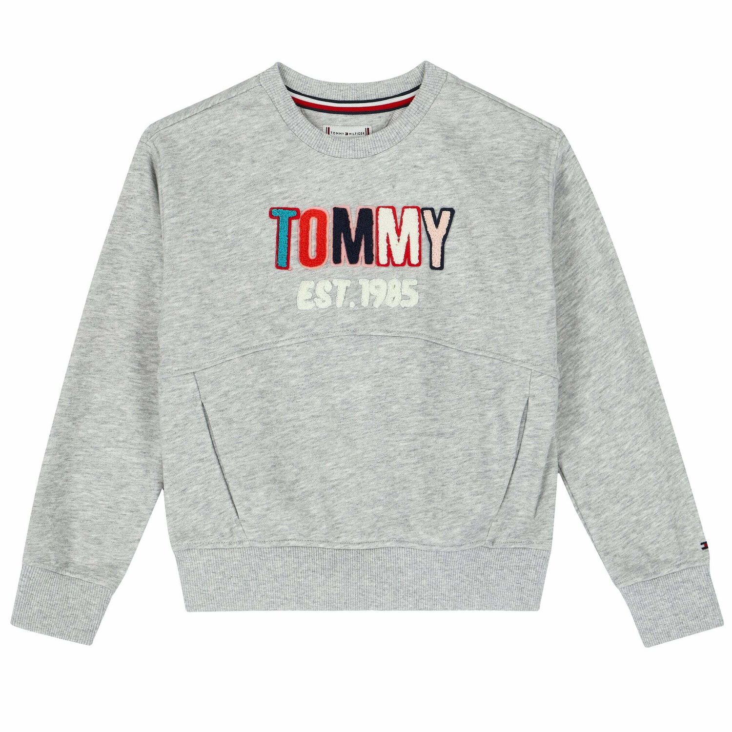 سويت شيرت بالشعار باللون الرمادى للبنلت , 1, hi-res image number null