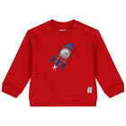 Younger Boys Red, Navy Blue & Grey 3 Piece Tracksuit, 1, hi-res