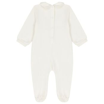Baby Girls Ivory Teddy Bear Babygrow