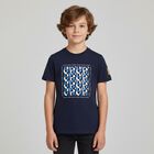 Boys Navy Blue Logo T-Shirt, 3, hi-res