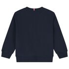 Boys Navy Blue Varsity Logo Sweatshirt, 1, hi-res
