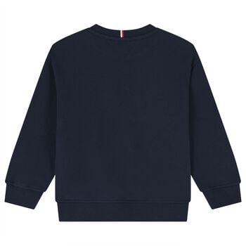 Boys Navy Blue Varsity Logo Sweatshirt