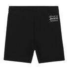 Boys Black Logo Shorts, 2, hi-res