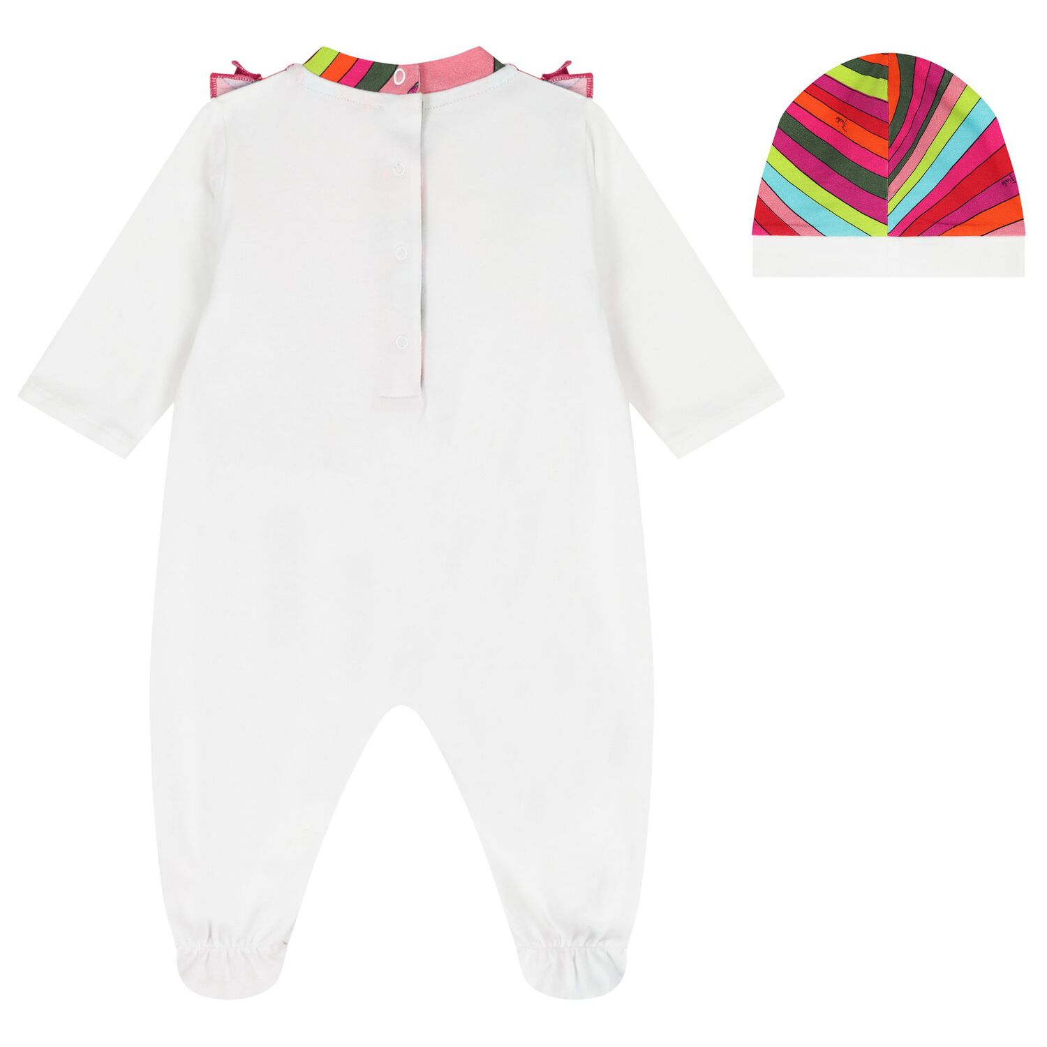 Baby Girls White & Pink Iride Babygrow Gift Set, 2, hi-res
