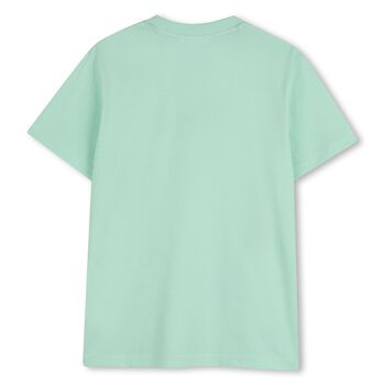 Boys Mini Me Green Logo T-Shirt