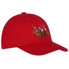 Boys Red Logo Cap, 1, hi-res