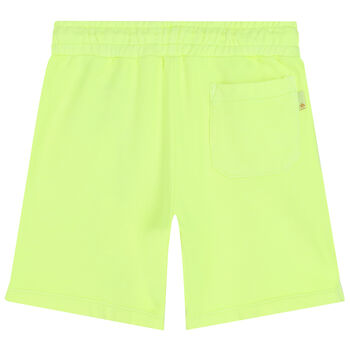 Boys Neon Green Logo Shorts
