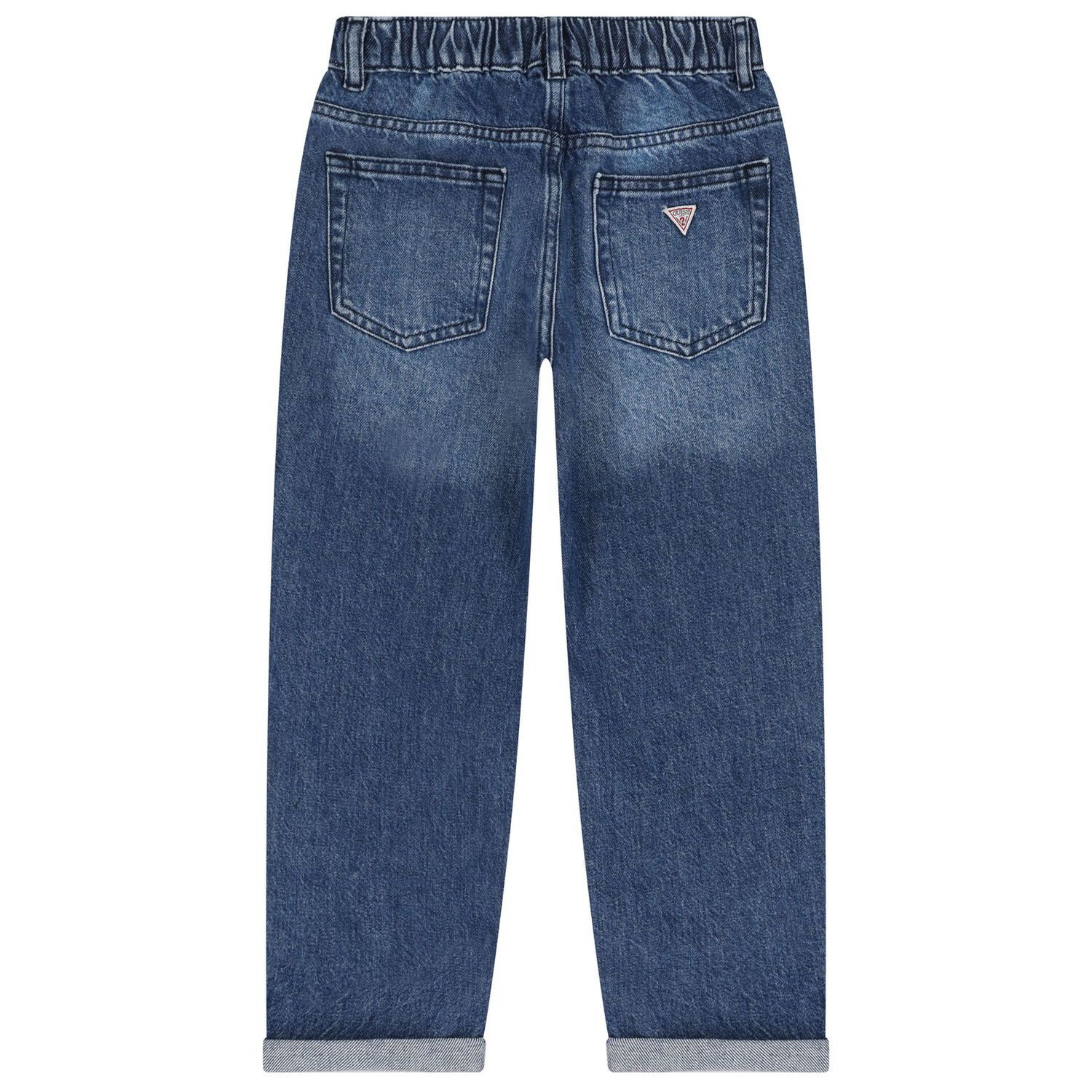 Boys Blue Denim Logo Jeans, 1, hi-res