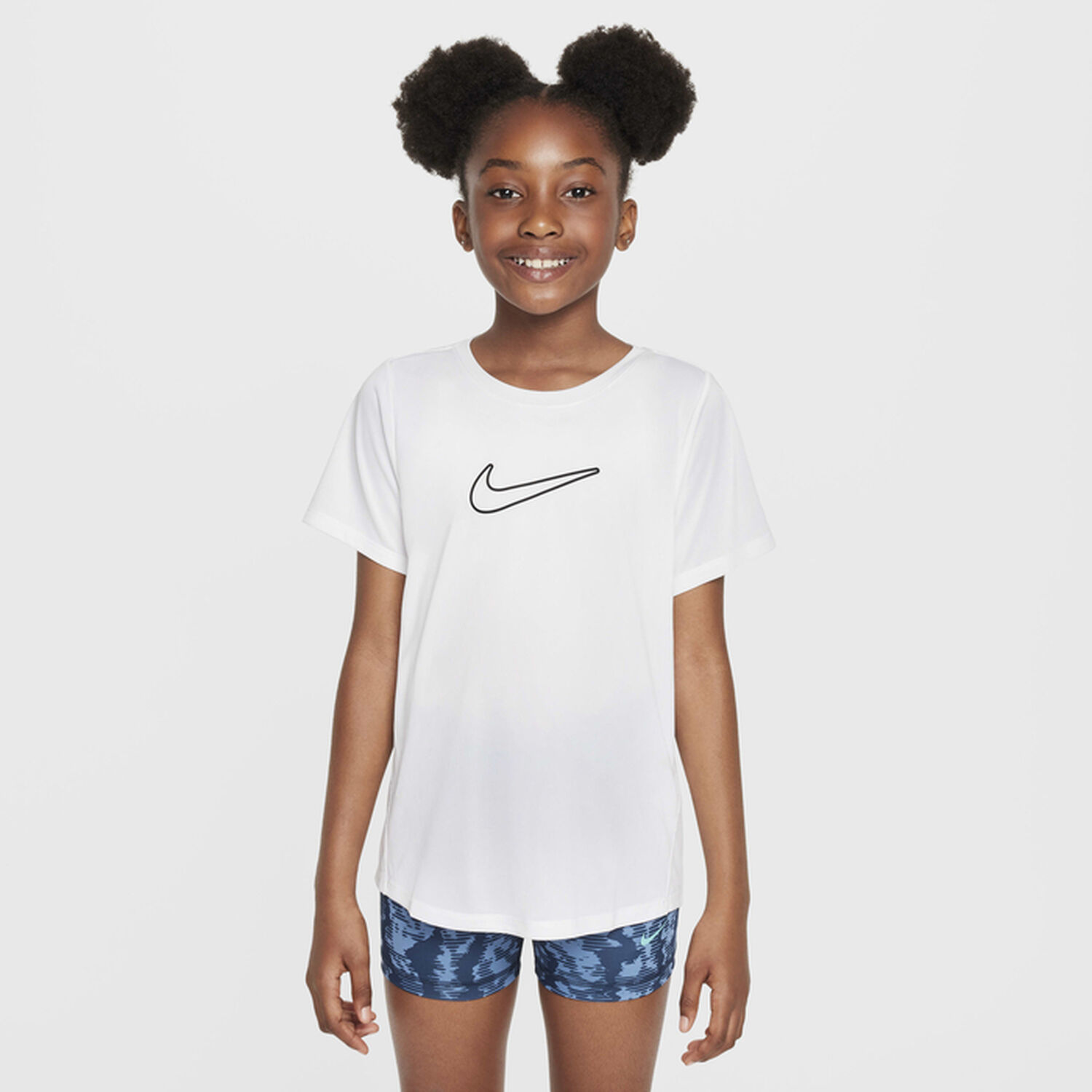 Girls White Logo T-Shirt, 2, hi-res