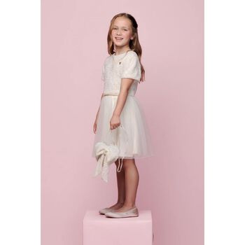 Girls Gold Logo Heart Bag