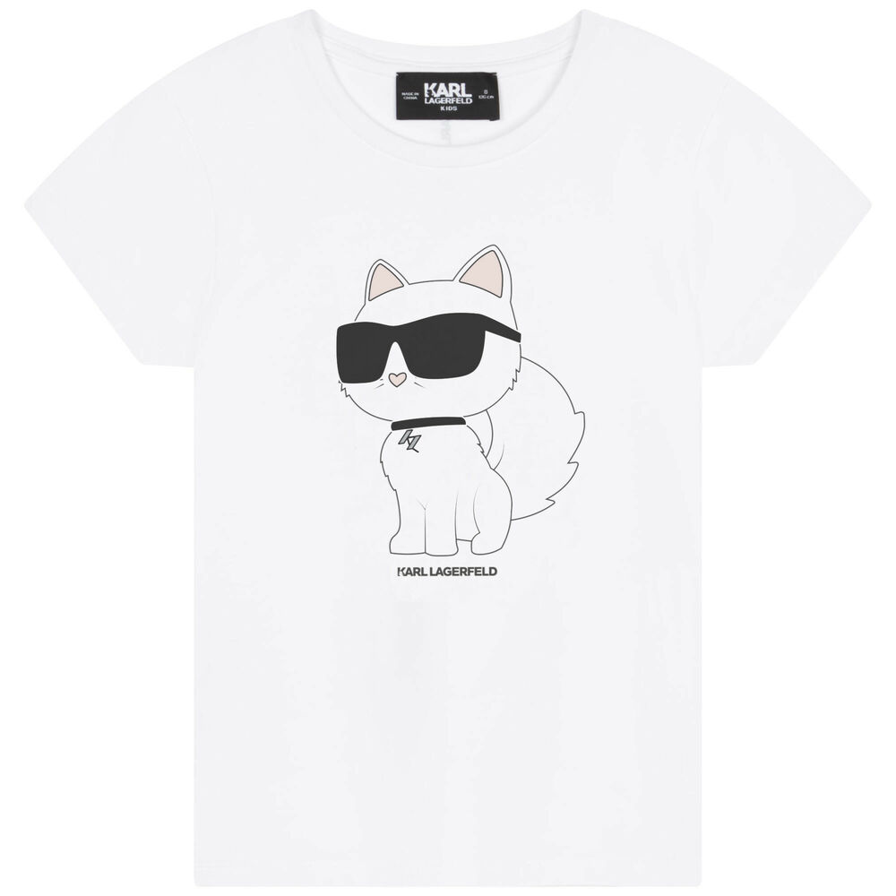 Choupette White Embossed Sweatshirt