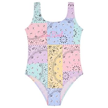 ملابس سباحة للبنات بنقشة بيزلي متعددة الألوان 