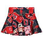 Girls Red Logo Envelope Skirt Set, 1, hi-res