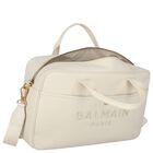 Beige Logo Canvas Baby Changing Bag, 1, hi-res