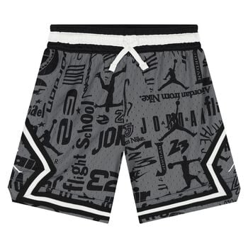 Boys Grey & Black Jordan Logo Shorts