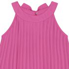 Girls Purple Chiffon Pleated Dress, 1, hi-res