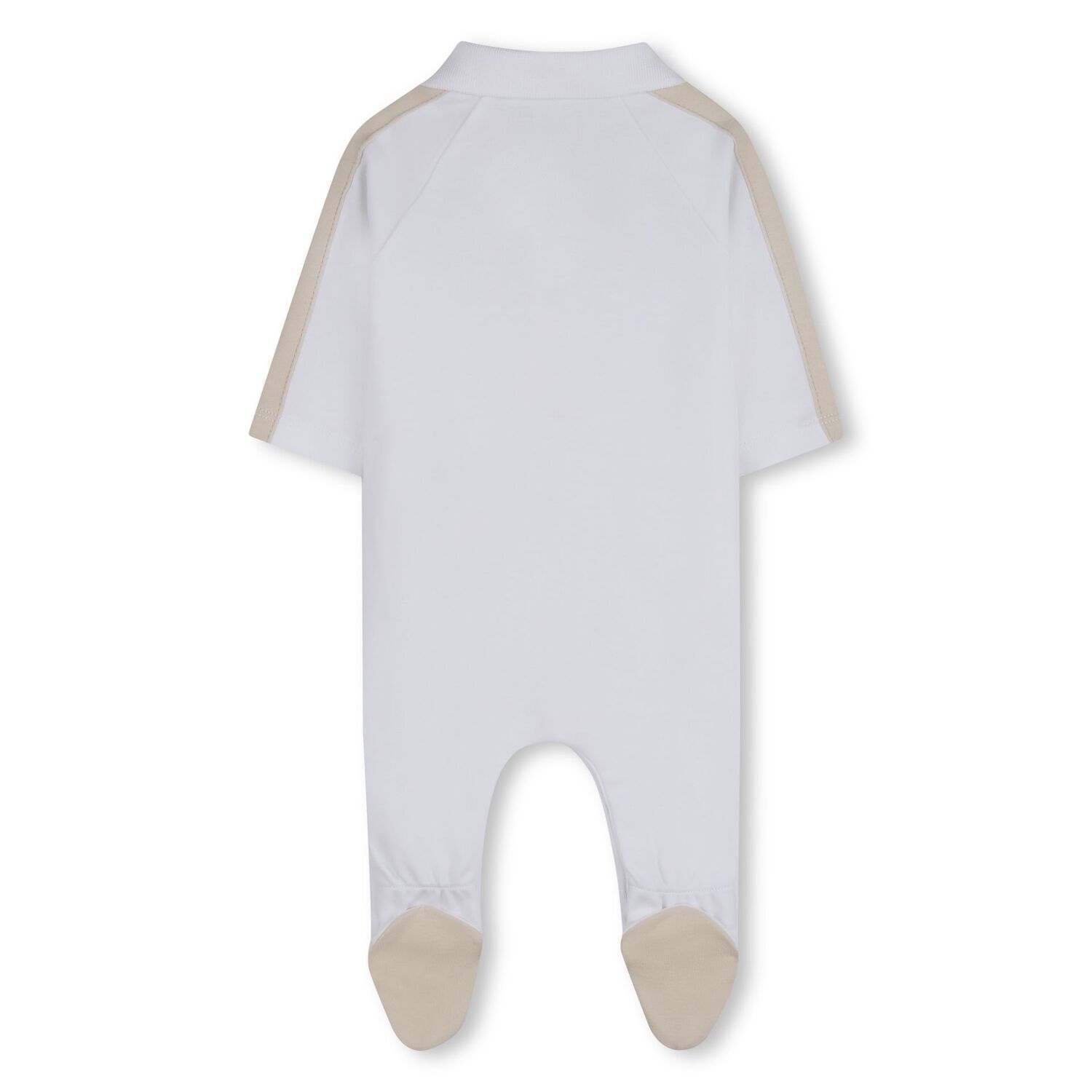 Baby Boys White Logo Babygrow, 1, hi-res