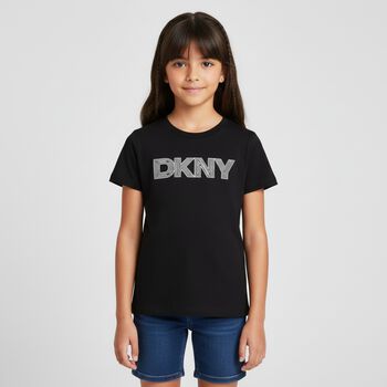 Girls Black Logo T-Shirt
