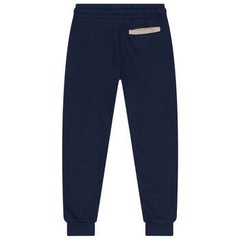 Boys Blue & White Logo Joggers