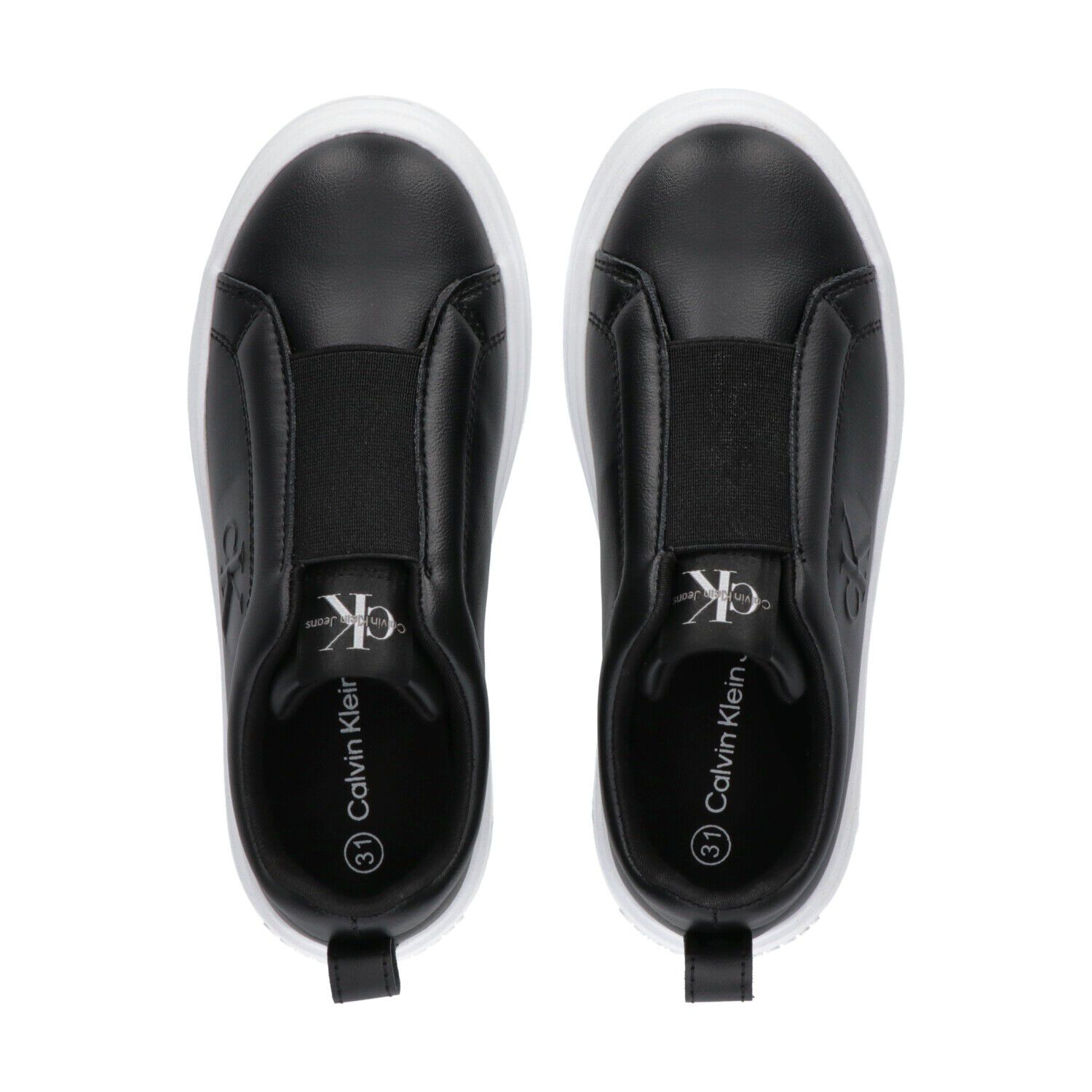 حذاء رياضى بالشعار باللون الأسود والأبيض, 2, hi-res