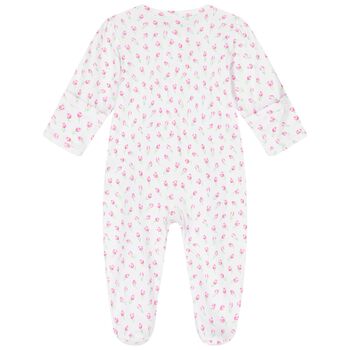 Baby Girls White Tulip Blossoms Babygrow