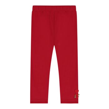 Younger Girls Red Leggings
