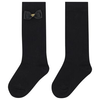 Girls Pink Monica Bow Socks