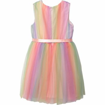 Girls Rainbow Tulle Dress