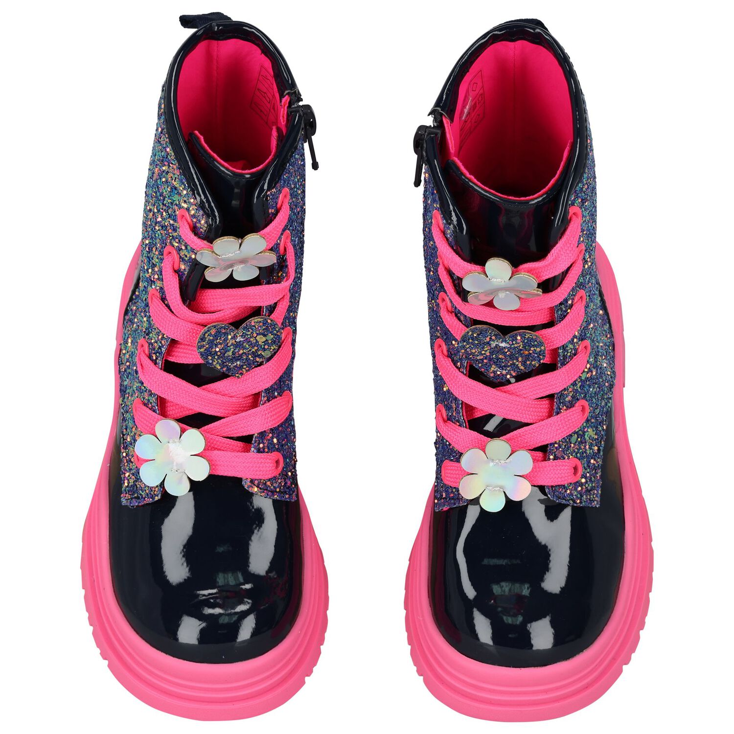 بوتس بنات مزين بالترتر  باللون الكحلي و الوردي , 1, hi-res image number null