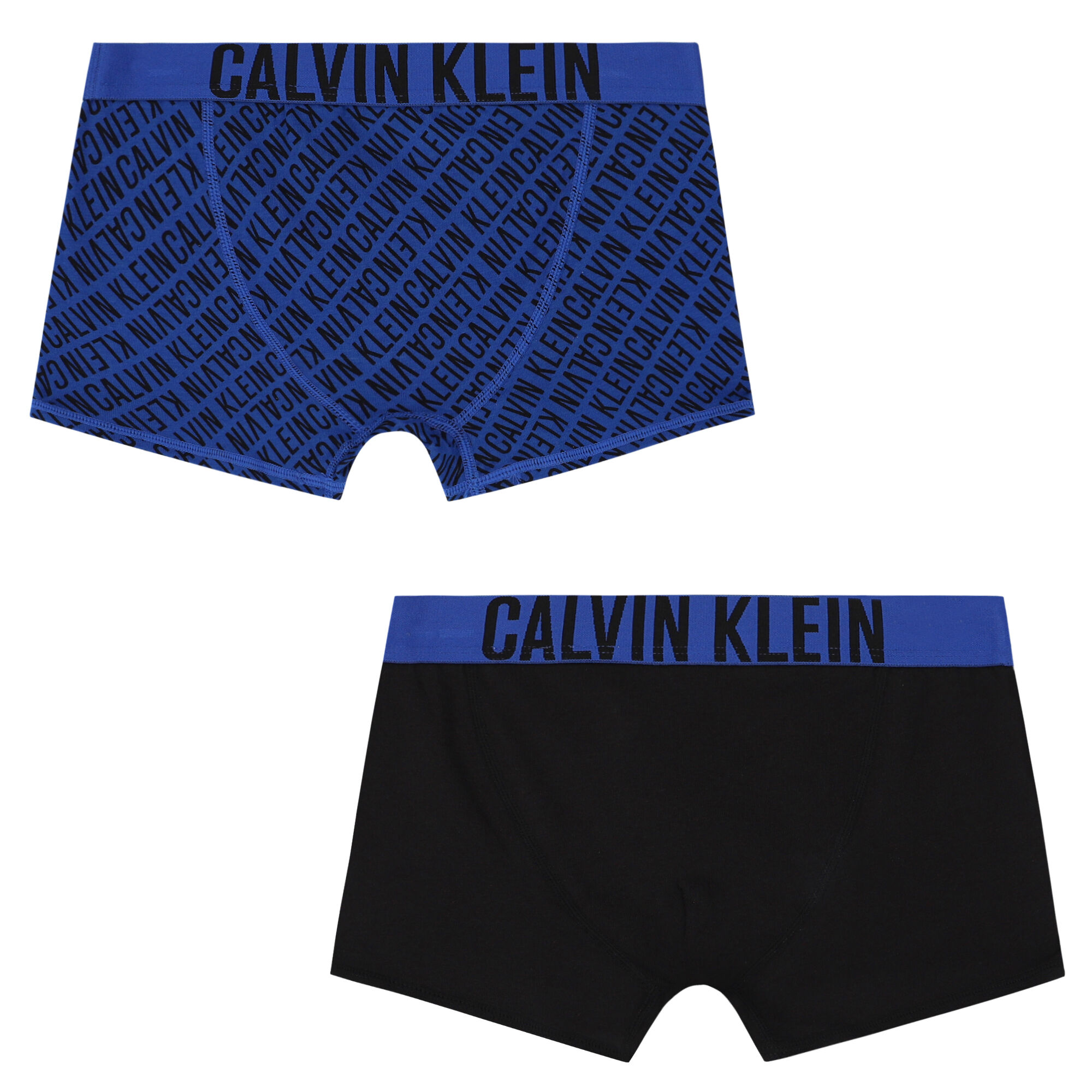 Calvin Klein Boys Black Blue Logo Boxer Shorts 2 Pack Junior Couture USA