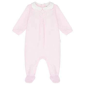 Baby Girls Pink Heart Babygrow