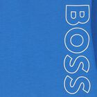 توب أولاد بأكمام بالشعار باللون الأزرق , 3, hi-res