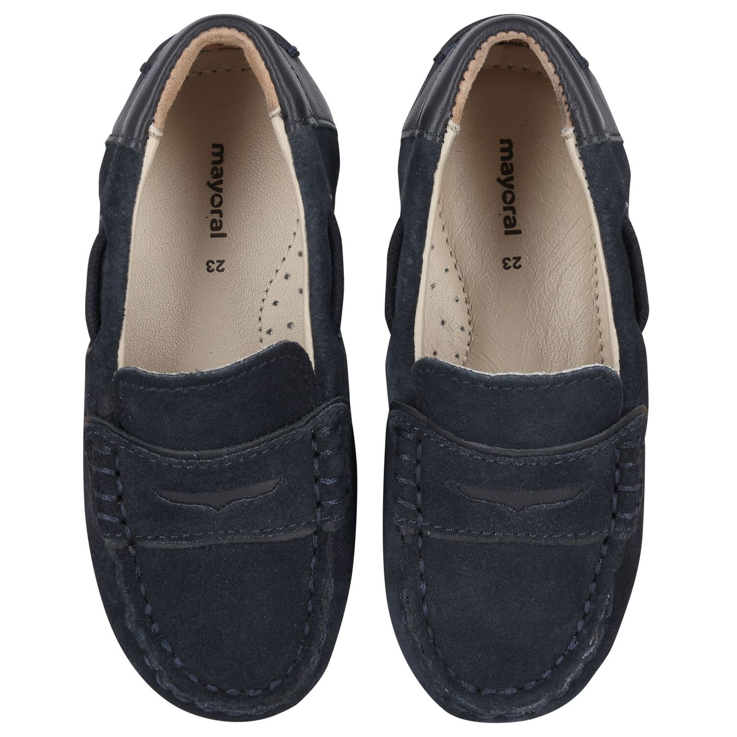 Boys Navy Blue Moccasins, 1, hi-res image number null