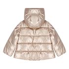 Baby Girls Rose Gold Puffer Jacket, 1, hi-res