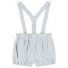 Baby Boys White & Blue Shorts Set , 1, hi-res
