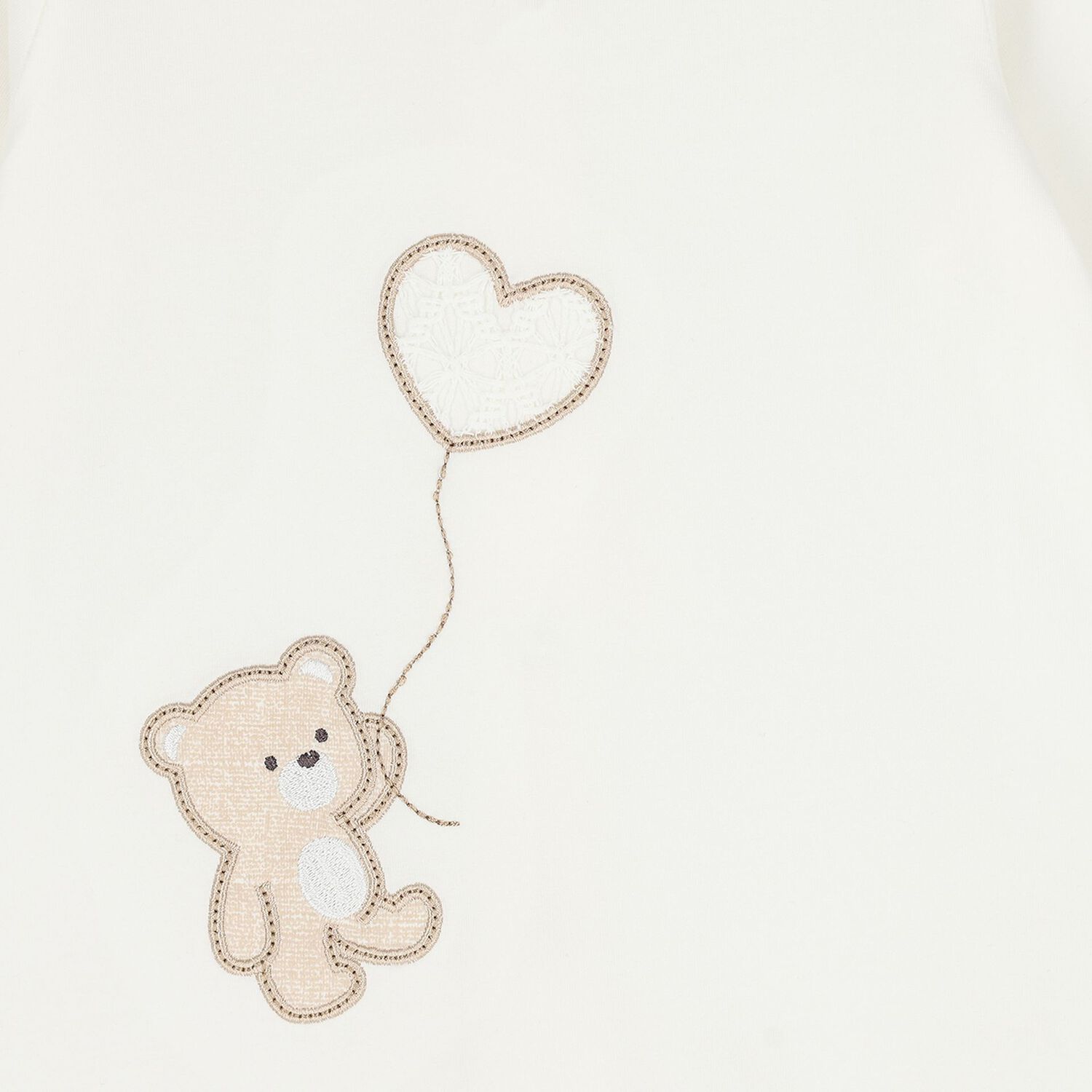 White Teddy Bear Babygrow, 1, hi-res