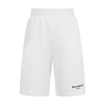 Boys White Logo Shorts