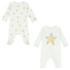 White Star Babygrows ( 2-Pack ), 1, hi-res