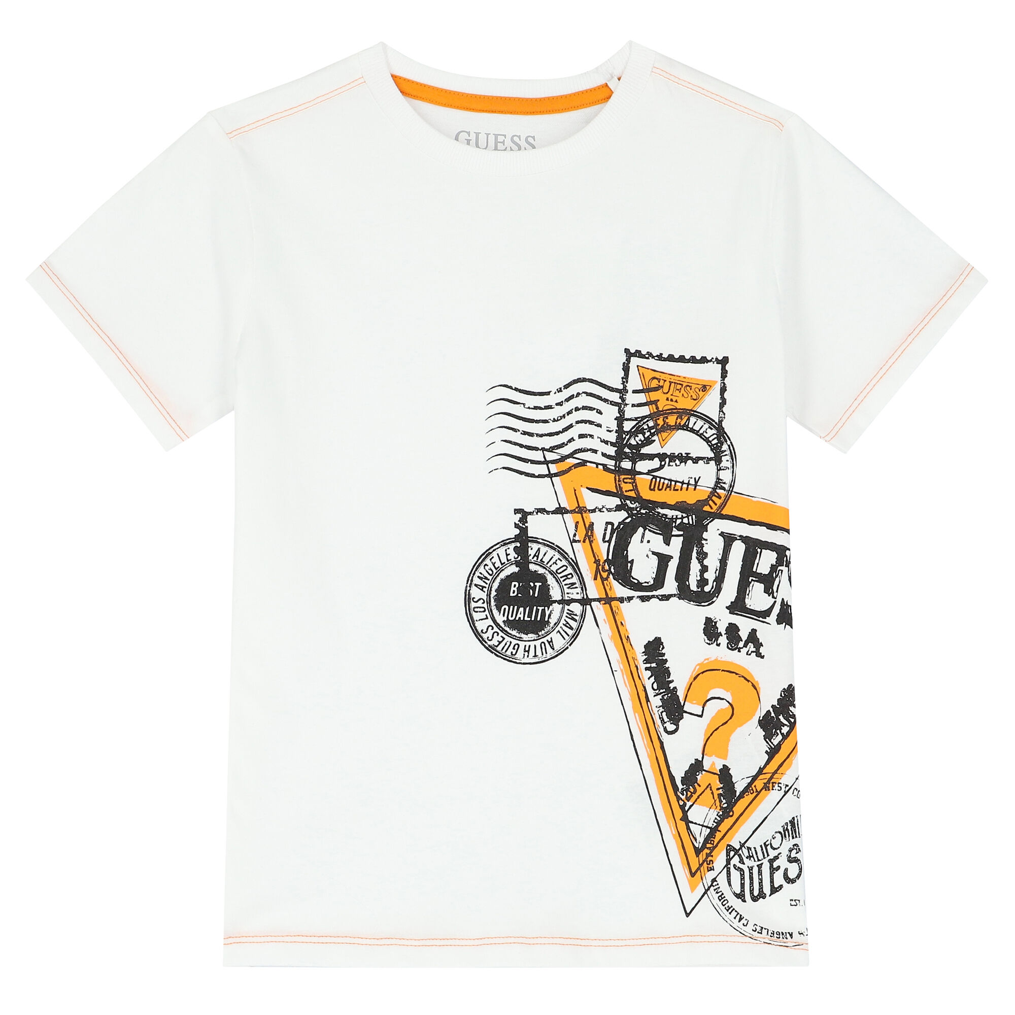 Guess Boys White Logo T Shirt Junior Couture Bahrain