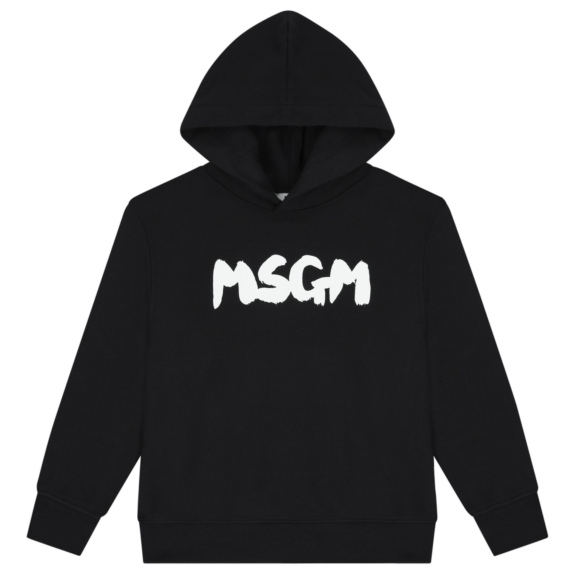 MSGM Black Logo Hooded Top | Junior Couture USA