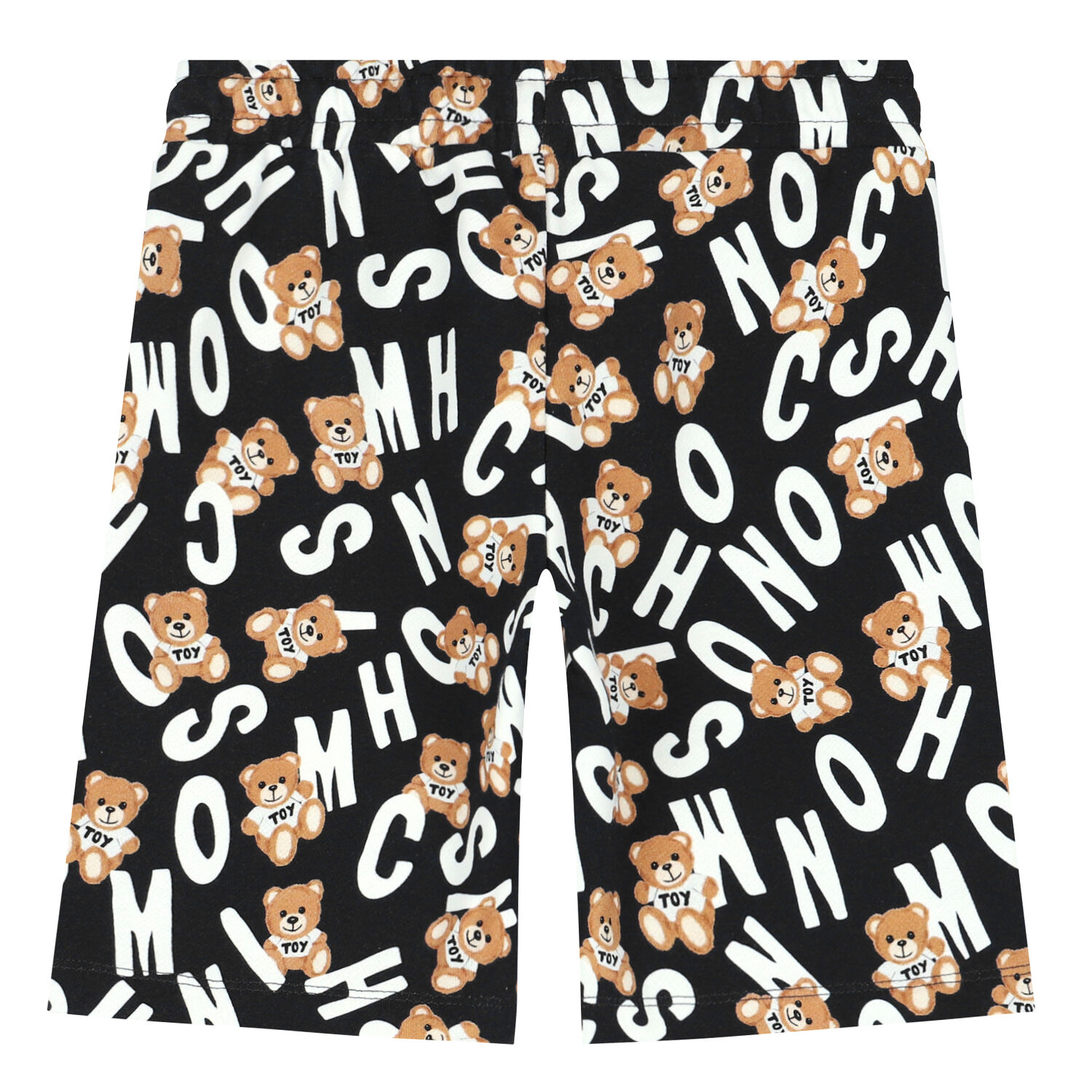 Boys Black Teddy Logo Shorts, 2, hi-res image number null