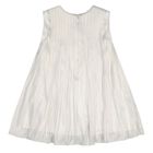 Younger Girls Beige Pleated Dress, 1, hi-res