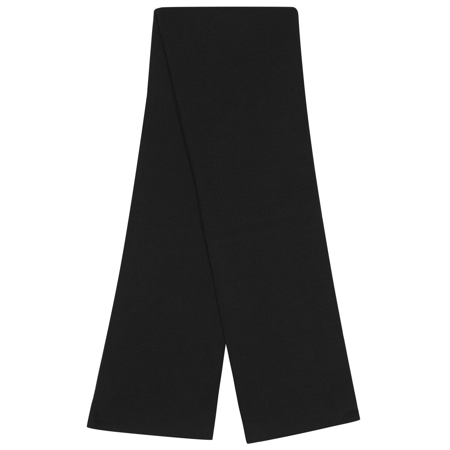 Black Logo Knitted Scarf, 1, hi-res