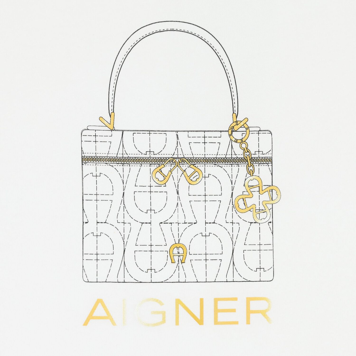 Girls White Bag Logo T-Shirt, 1, hi-res image number null