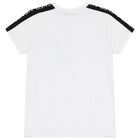 Boys White Logo T-Shirt, 1, hi-res