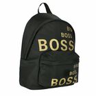 Mini-Me Black & Gold Logo Rucksack, 1, hi-res