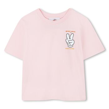 Girls Pink Logo Disney T-Shirt